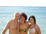 Eric, Jeannine et Marie sur la plage du Morne !